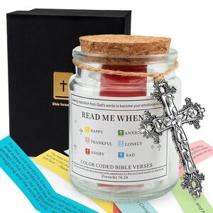 Inspirational Color Coded Bible Verses Jar
